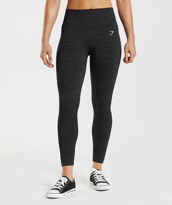 Dámské Legíny Gymshark Adapt Marl Seamless Černé Šedé | CZ 3969TCE